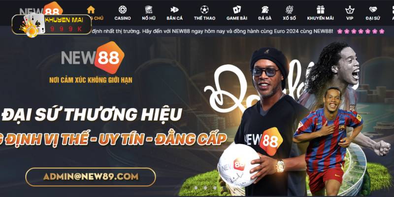 NEW88 tự hào giới thiệu đại sứ thương hiệu Ronaldinho