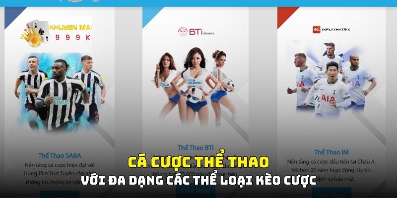 Cá cược thể thao với đa dạng các thể loại kèo cược