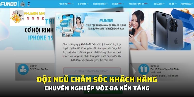 Đội ngũ chăm sóc khách hàng chuyên nghiệp với đa nền tảng